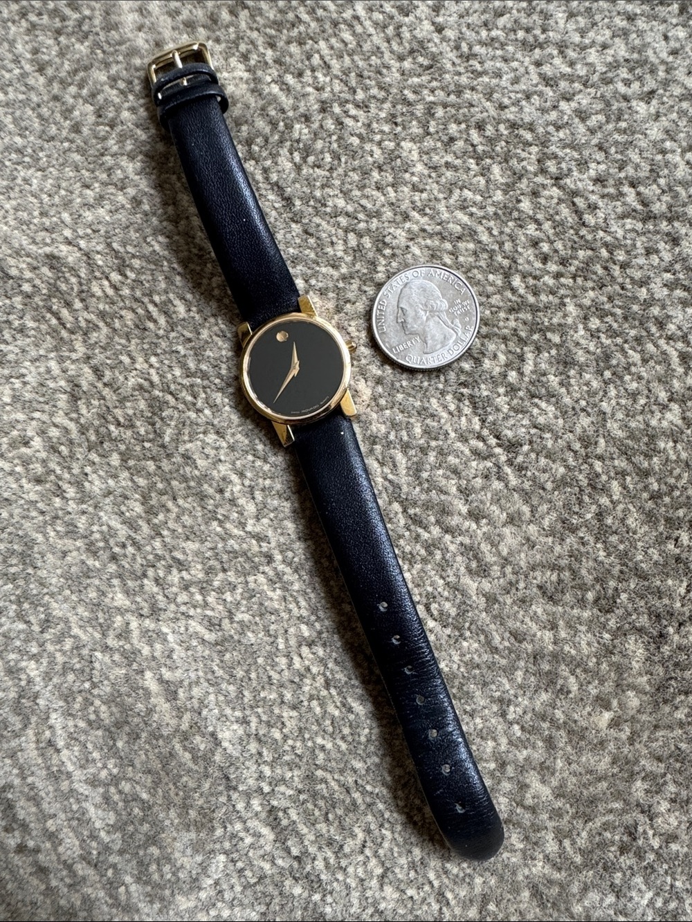 ⏰ Movado Modern Museum Classic Ladies Watch with Black Leather Band - Picture 5 of 11